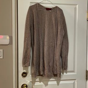 Long beige knit sweater